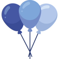 balões azul hélio png