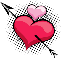 hearts love with arrow png