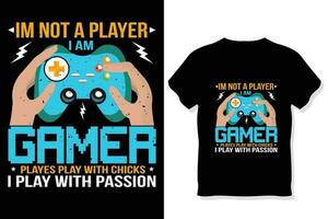 gaming t shirt gaming quotes t shirt Gamer t shirt Design vector