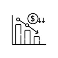 Inflation icon with linear style isolated on white background vector