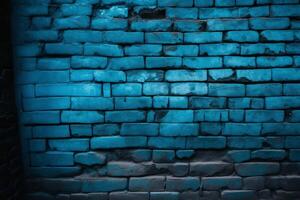 imagen de ladrillos azul color antecedentes generativo ai foto