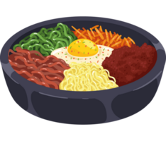 comida coreana bibimbap png