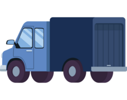 blå lastbil transport png