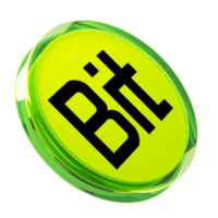 bitdao ,bit glas crypto mynt 3d illustration png