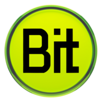 bitdao ,bit glas crypto mynt 3d illustration png