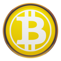 Bitcoin Gold ,BTG Glass Crypto Coin 3D Illustration png