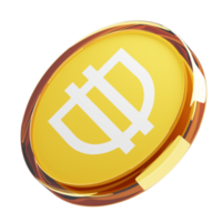 dai glas crypto munt 3d illustratie png