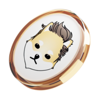 Dogelon Mars ,ELON Glass Crypto Coin 3D Illustration png