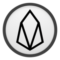 eos glas crypto mynt 3d illustration png