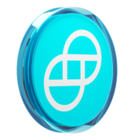 Gemini Dollar ,GUSD Glass Crypto Coin 3D Illustration png