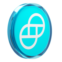 gemini dollar ,gusd glas crypto mynt 3d illustration png