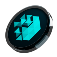 iotex ,iotx glas crypto mynt 3d illustration png