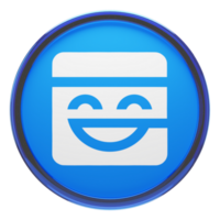 Mask Network ,MASK Glass Crypto Coin 3D Illustration png