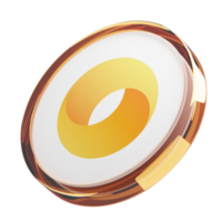 Merit Circle ,MC Glass Crypto Coin 3D Illustration png