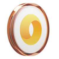 Merit Circle ,MC Glass Crypto Coin 3D Illustration png