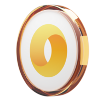 Merit Circle ,MC Glass Crypto Coin 3D Illustration png