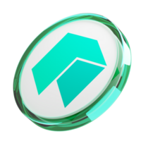 neo glas crypto mynt 3d illustration png