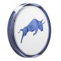 polymath , poly glas crypto munt 3d illustratie png