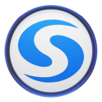 syscoin ,sistema bicchiere crypto moneta 3d illustrazione png