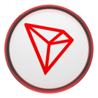 tron ,trx Glas Krypto Münze 3d Illustration png