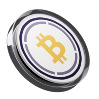 insvept bitcoin ,wbtc glas crypto mynt 3d illustration png