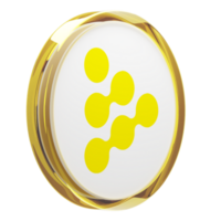 iexec rlc ,rlc Glas Krypto Münze 3d Illustration png