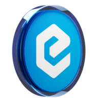 eCash ,XEC Glass Crypto Coin 3D Illustration png