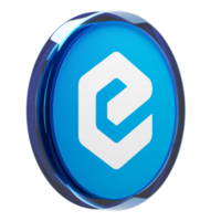 ecash ,xec glas crypto mynt 3d illustration png