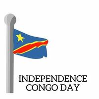 Vector graphic of international independence congo day for international independence congo day celebration. flat design. flyer design. June 30.