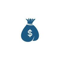money bag logo symbol. money bag dollar icon. Modern brand element sign.  Suitable for your design need, logo, illustration, animation, etc. vector