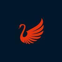 Swan logo symbol. Swan icon. Modern luxury brand element sign. Suitable for your design need, logo, illustration, animation, etc. vector