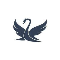 Swan logo symbol. Swan icon. Modern luxury brand element sign. Suitable for your design need, logo, illustration, animation, etc. vector