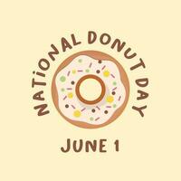 national donut day design template for celebration. donut vector design. donut illustration. flat donut illustration.