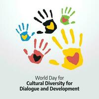 World Day for Cultural Diversity for Dialogue and Development design template for celebration. cultural diversity vector design. cultural diversity design teplate. hand vector design.