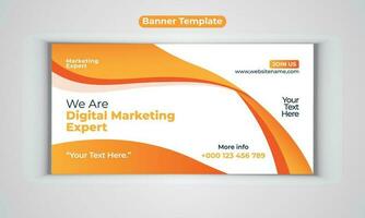 Digital marketing agency modern banner design vector template