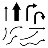 conjunto de flecha aislado sobre fondo blanco para elemento de diseño gráfico vector