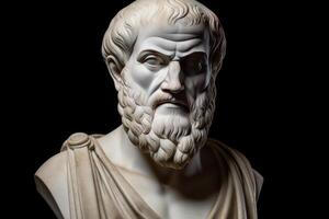 Bust of Aristotle philosopher of Ancient Greece culture photo