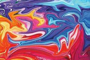 Bright colored abstract curved lines patterns. Liquid art. vector