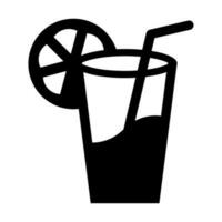 Lemonade Vector Glyph Icon Design