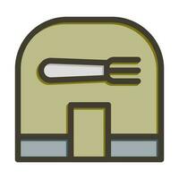 Canteen Vector Thick Line Filled Colors Icon Design