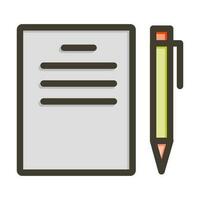 Agreement Vector Thick Line Filled Colors Icon Design