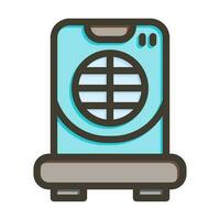 Cooler Vector Thick Line Filled Colors Icon Design