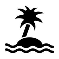 Desierto isla vector glifo icono diseño