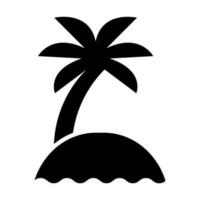 Palm Tree Vector Glyph Icon Design