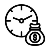 el tiempo es dinero icono de diseño vector