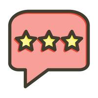 Feedback Vector Thick Line Filled Colors Icon Design