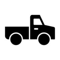 Pickup Truck Vector Glyph Icon Design