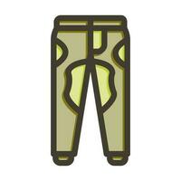 Trousers Vector Thick Line Filled Colors Icon Design