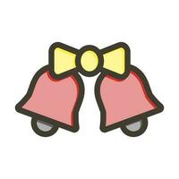 Wedding Bell Vector Thick Line Filled Colors Icon Design