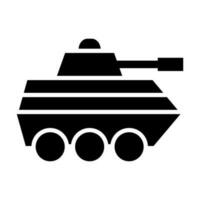tanque vector glifo icono diseño